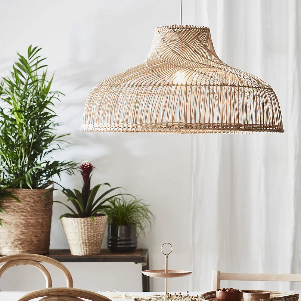 Rattan Woven Bowl Pendant Lights