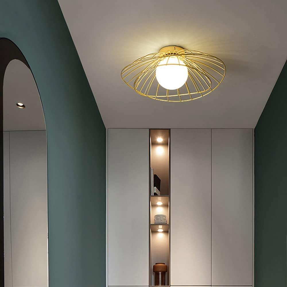 Creative Nordic Ceiling Lights Straw Hat