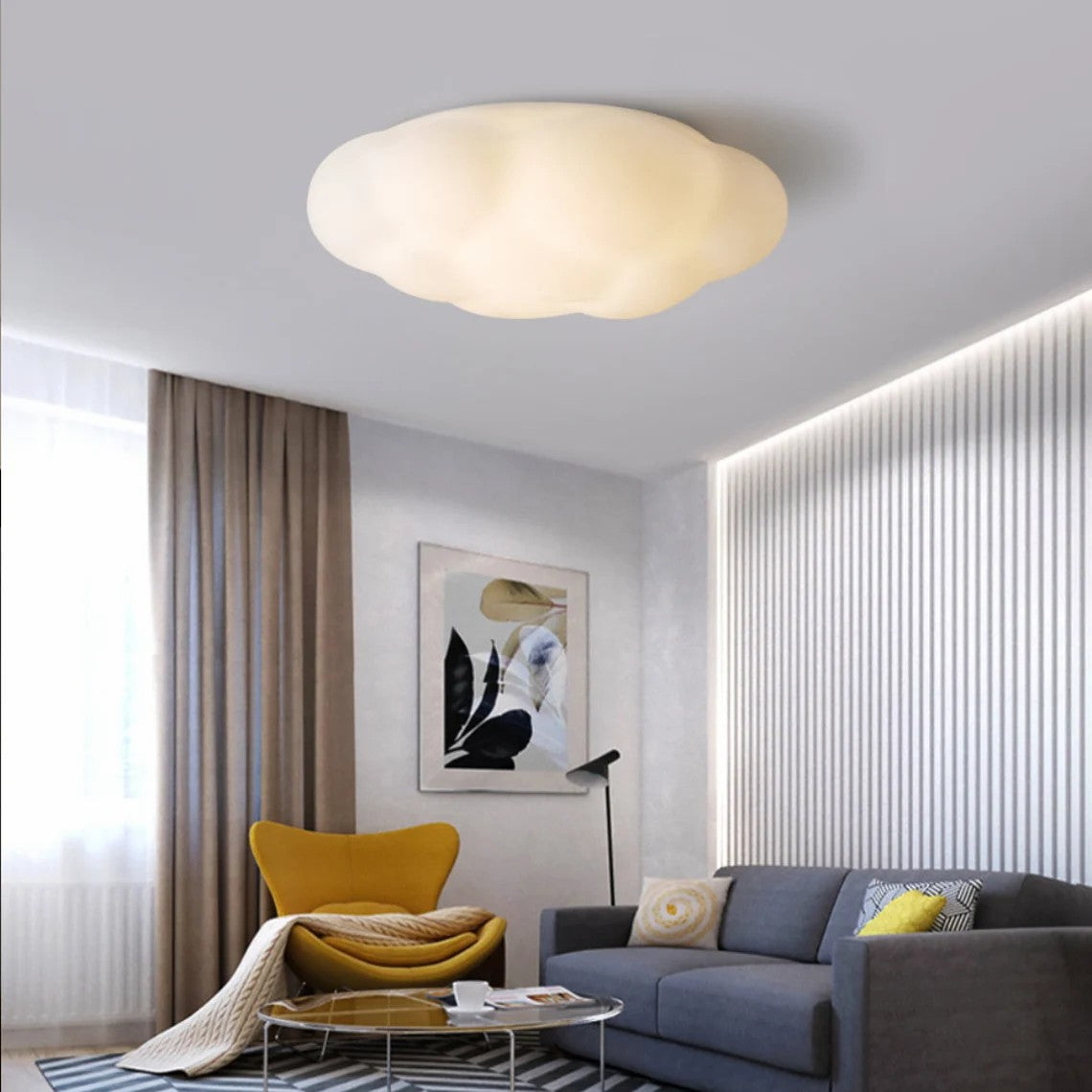 Nordic LED Ceiling Light For Children's Bedroom Cloud Shape